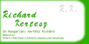 richard kertesz business card